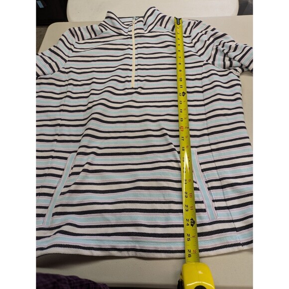 T by TALBOTS 1/4 Zip Pullover Kangaroo Pocket Mock Neck Cotton Textured 1X - Picture 12 of 12